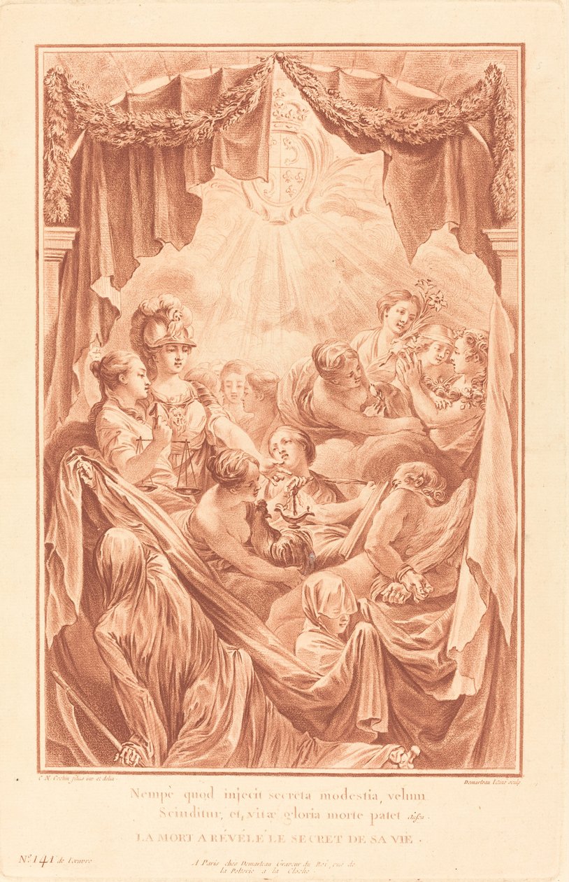 Allegória a Dauphin haláláról alkotó: Gilles Demarteau, the Elder after Charles Nicolas Cochin II