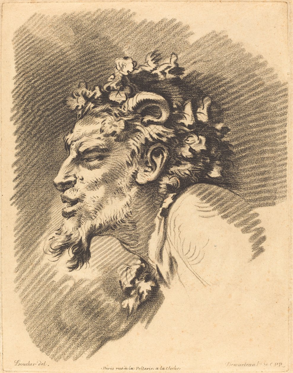 Egy faun feje alkotó: Gilles Demarteau, the Elder after François Boucher