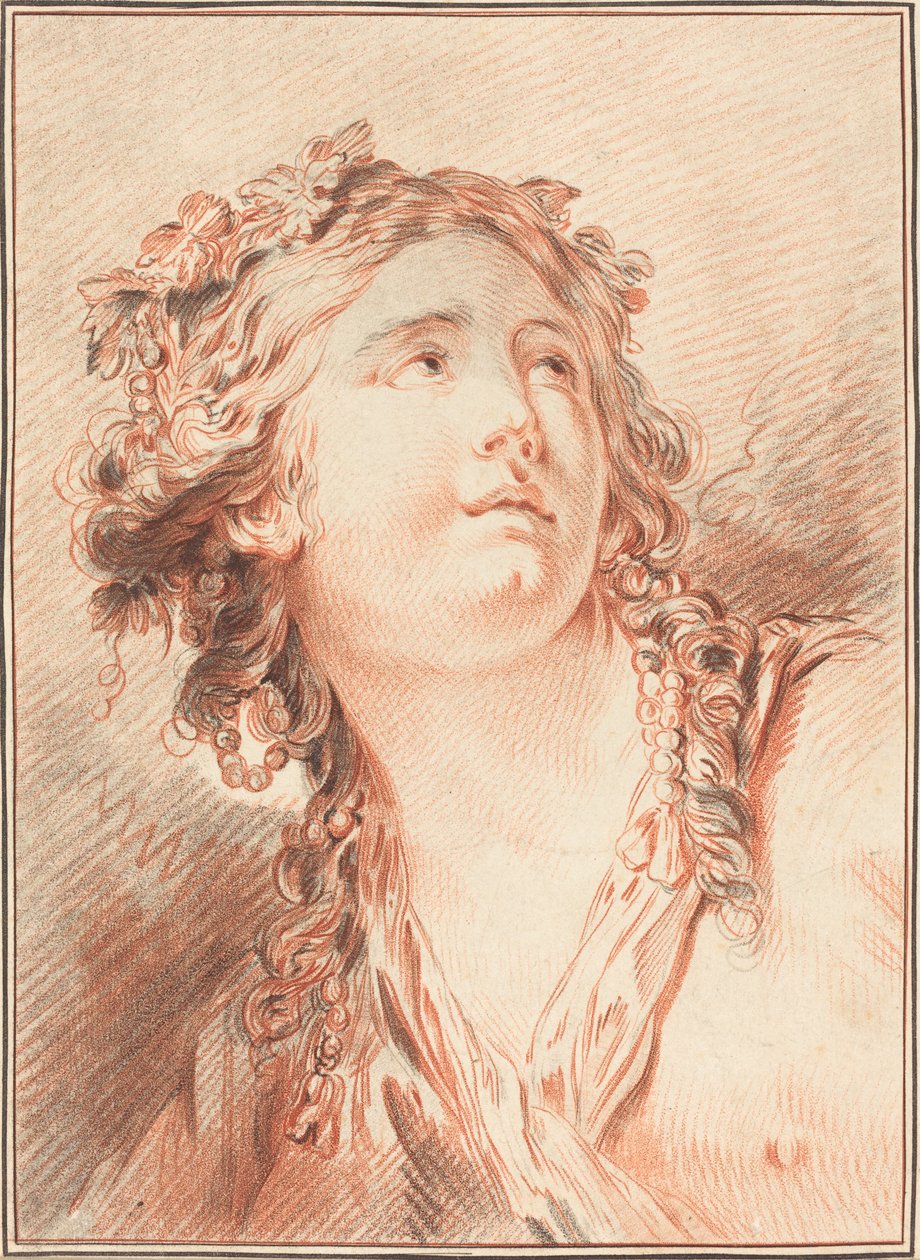 Egy fiatal nő feje alkotó: Gilles Demarteau, the Elder after Jean Baptiste Le Prince