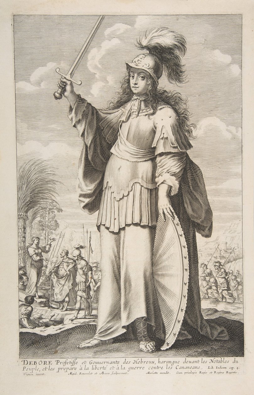 Deborah, 1647. Alkotók: Gilles Rousselet, Abraham Bosse. alkotó: Gilles Rousselet and Abraham Bosse