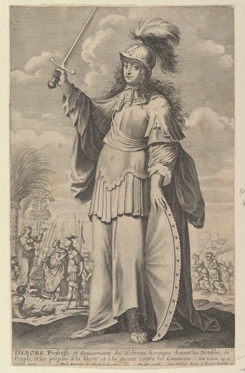 Deborah, 1647. Alkotók: Gilles Rousselet, Abraham Bosse. alkotó: Gilles Rousselet and Abraham Bosse