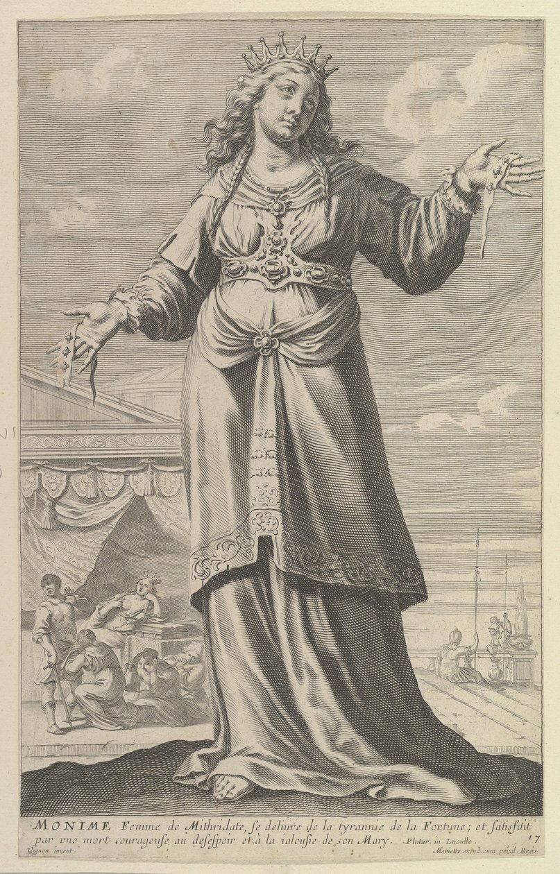 Monime, 1647. Alkotók: Gilles Rousselet, Abraham Bosse. alkotó: Gilles Rousselet and Abraham Bosse