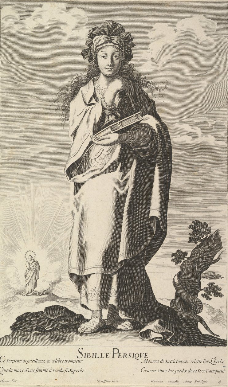 perzsa Szibilla, kb. 1635. Alkotók: Gilles Rousselet, Abraham Bosse. alkotó: Gilles Rousselet and Abraham Bosse