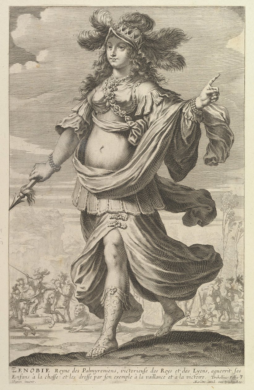 Zenobia, 1647. Alkotók: Gilles Rousselet, Abraham Bosse. alkotó: Gilles Rousselet and Abraham Bosse
