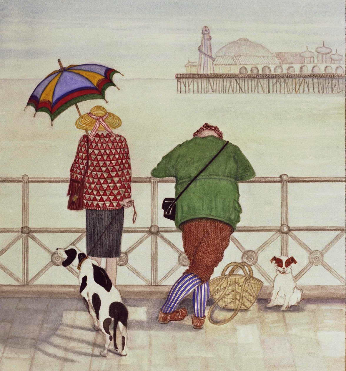 Brighton Pier, 1986 (akvarell, papír) alkotó: Gillian Lawson