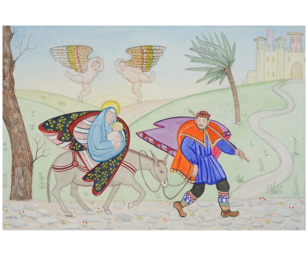 Repülés Egyiptomba, 2005 (wc papíron) alkotó: Gillian Lawson