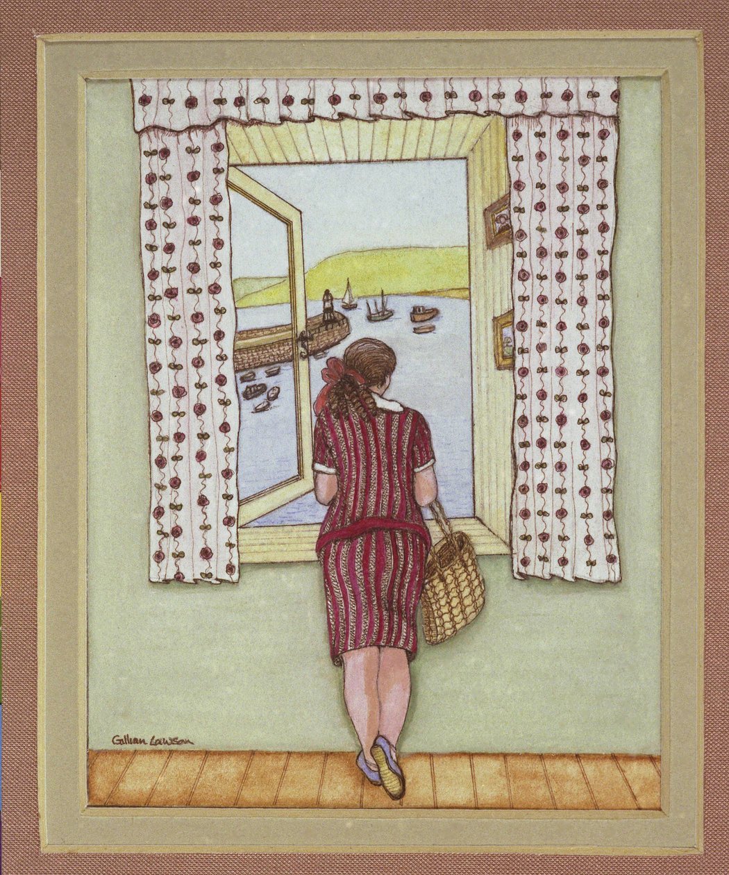 Harbour View, 1986 (akvarell, papír) alkotó: Gillian Lawson