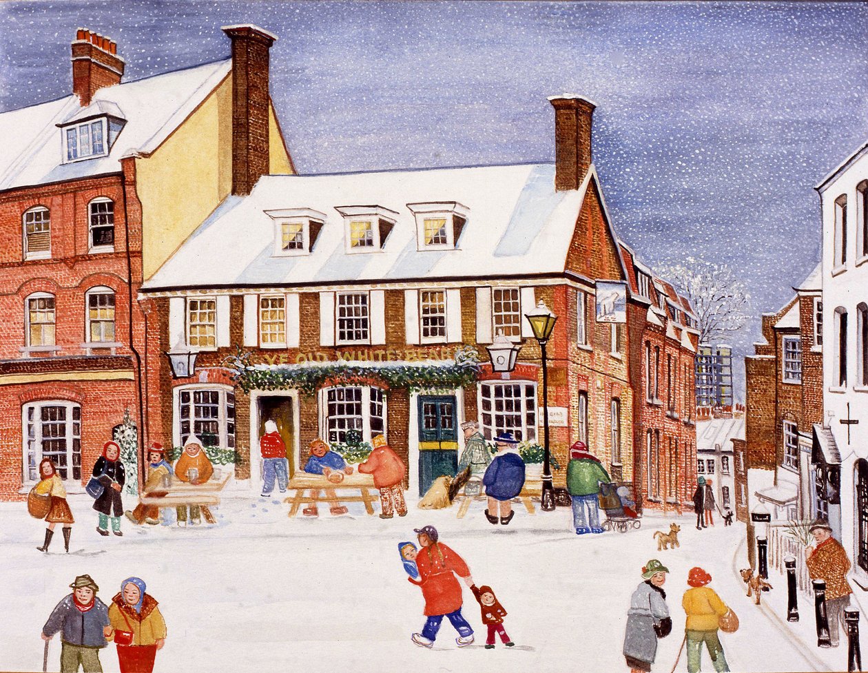 A fehér medve, Hampstead, 1990 (akvarell papíron) alkotó: Gillian Lawson