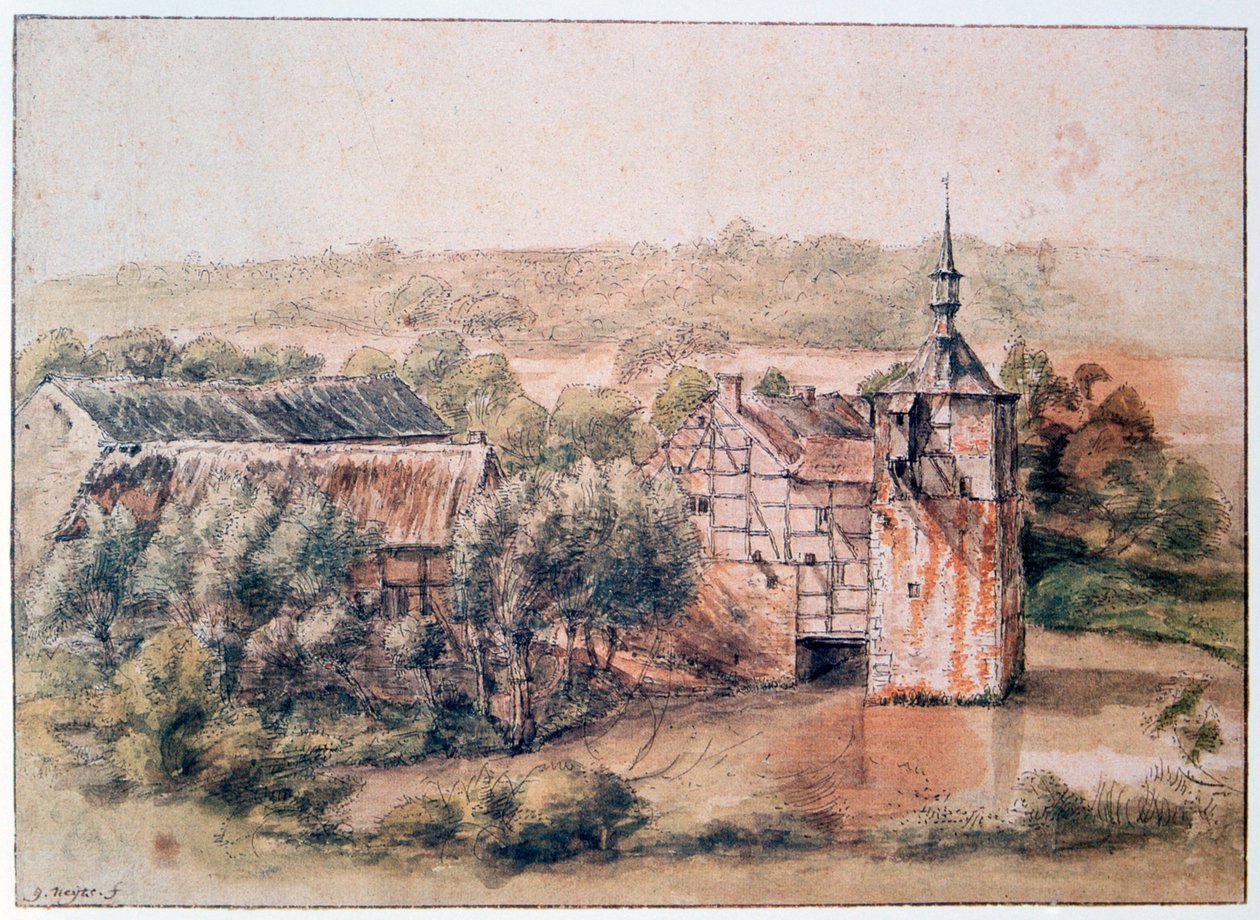 Táj házakkal, c1643-1687 alkotó: Gillis Neyts