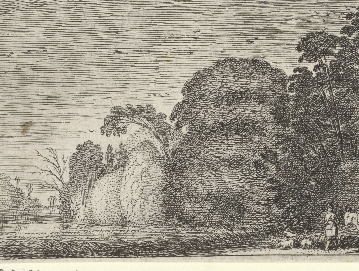 Pásztor és lovas az erdő szélén alkotó: Gillis van Scheyndel (I) (possibly)