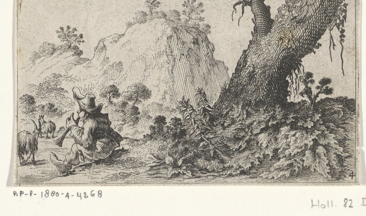 pásztorfiú Tájképek (sorozat címe) alkotó: Gillis van Scheyndel (I)
