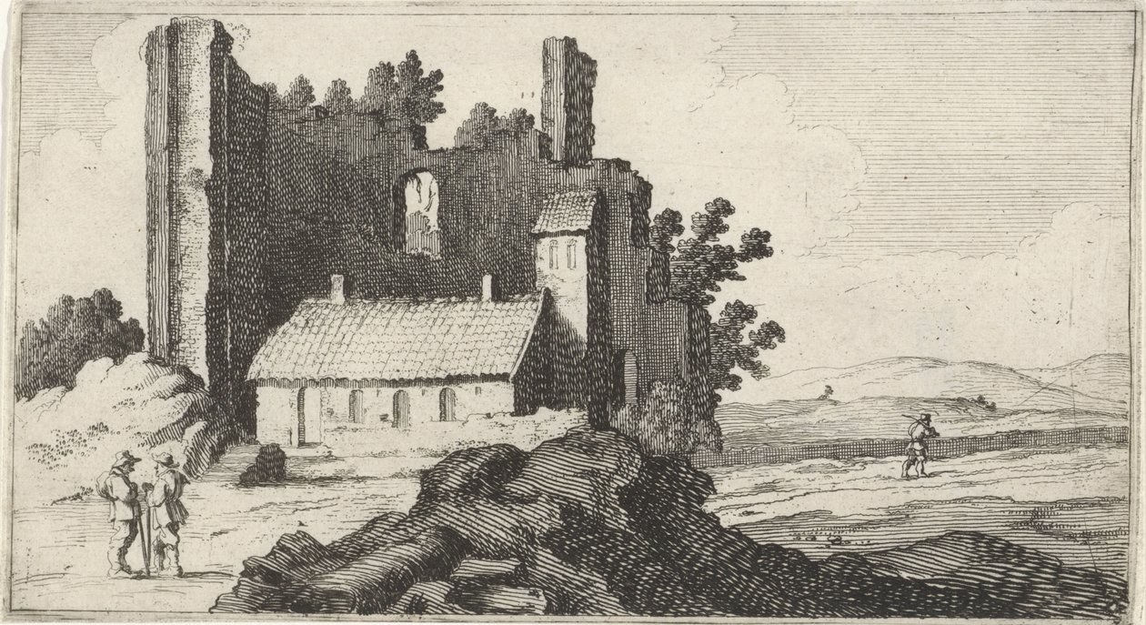 A kápolna romban Tizenkét tájkép (sorozat címe) alkotó: Gillis van Scheyndel (I)