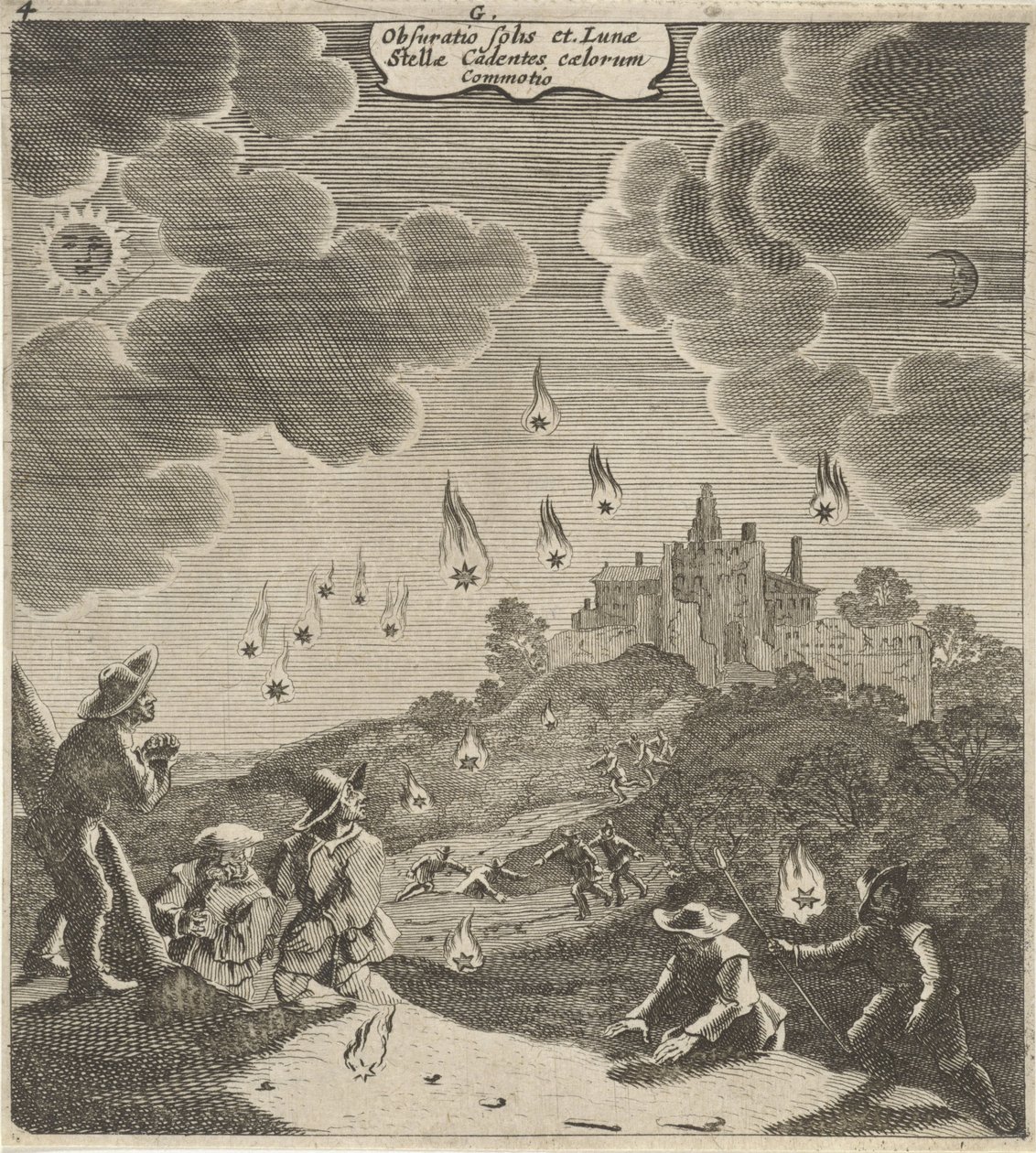 Zons- en maansverduistering A nap és a hold elhomályosulása, a hulló csillag, az egek remegése (cím a tárgyon) alkotó: Gillis van Scheyndel (I)