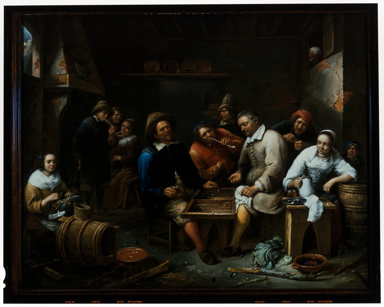 Backgammon Players in an Interior of a Tavern alkotó: Gillis van Tilborgh