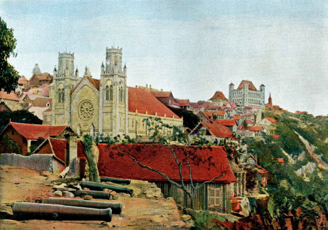 Katolikus katedrális, a királynő palotája, 19. század vége. alkotó: Gillot