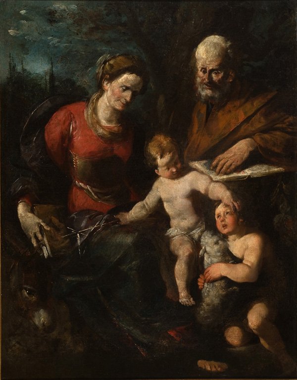 Sts. Anna, Joachim és Keresztelő János a gyermek Jézussal alkotó: Gioacchino Assereto