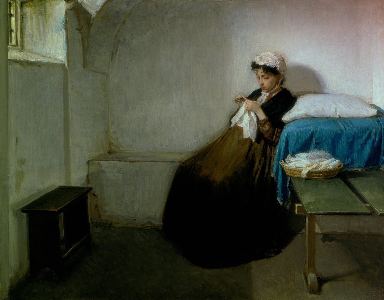 Luisa Sanfelice a börtönben, 1877 alkotó: Gioacchino Toma