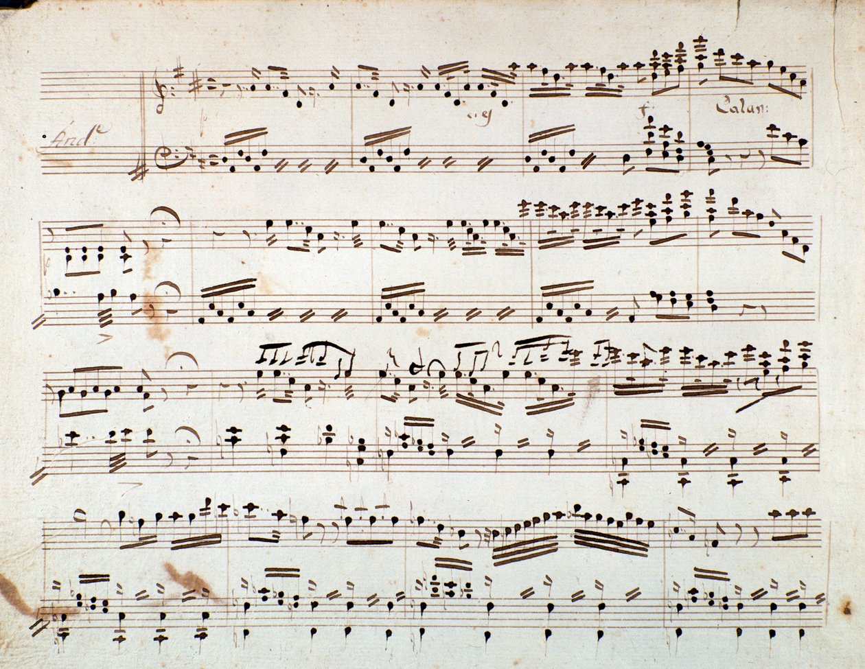 Gioacchino Rossini operájának, Otello zongorára írt redukált szimfóniájának első oldala alkotó: Gioachino Rossini