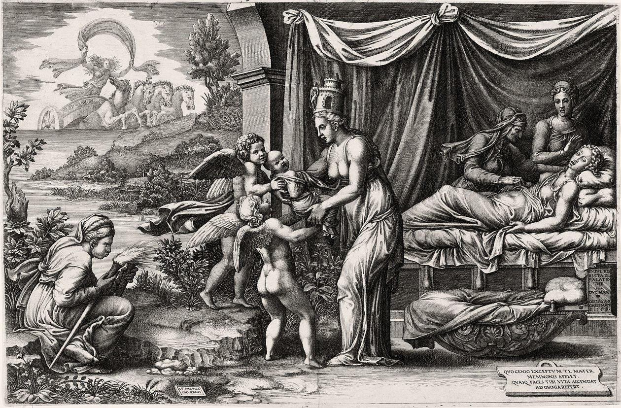 Születés allegóriája 1560, 1500 (1558) alkotó: Giorgio Ghisi