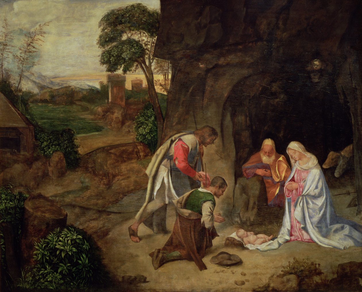 Pásztorok imádása, 1510 (panel) alkotó: Giorgio Giorgione