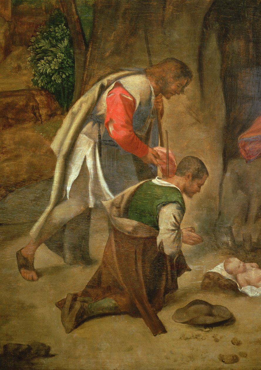 A Pásztorok imádása, 1510 körül (panel) (68685 részlet) alkotó: Giorgio Giorgione