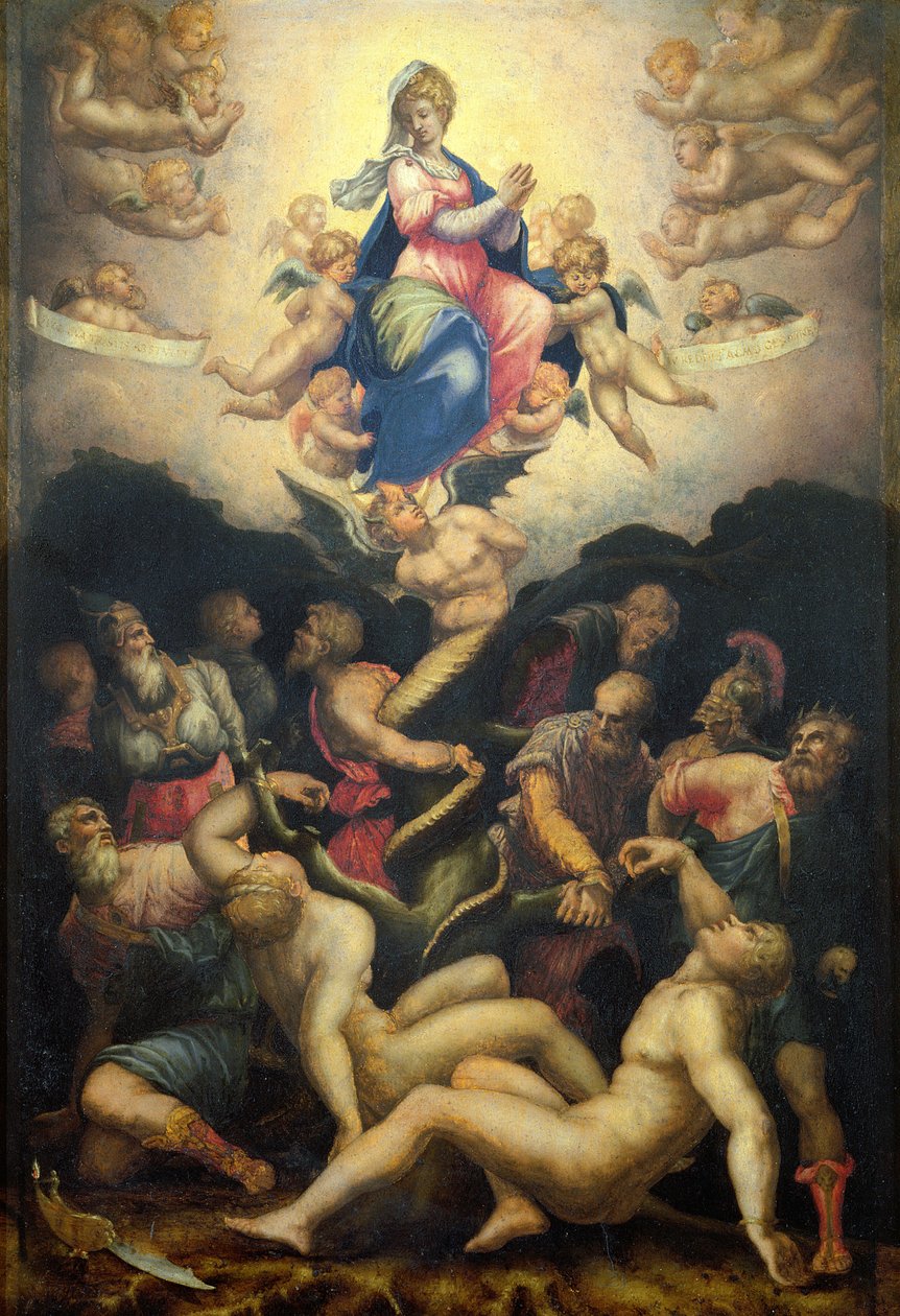A Szeplőtelen Fogantatás allegóriája (panel) alkotó: Giorgio Vasari