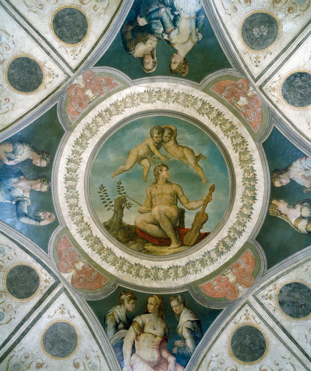 Apollo és a házas szerelem allegóriája, Camera di Apollo alkotó: Giorgio Vasari