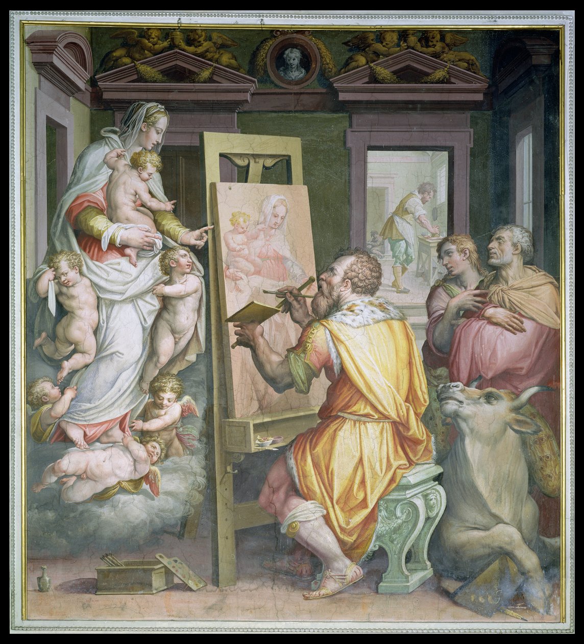 Szent Lukács festménye a Szűzről alkotó: Giorgio Vasari