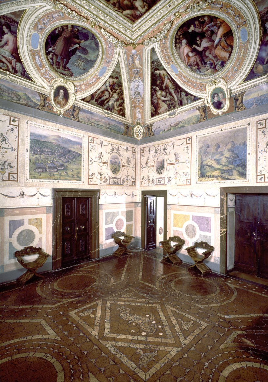 A Sala di Cosimo I. látképe, 1556 alkotó: Giorgio Vasari