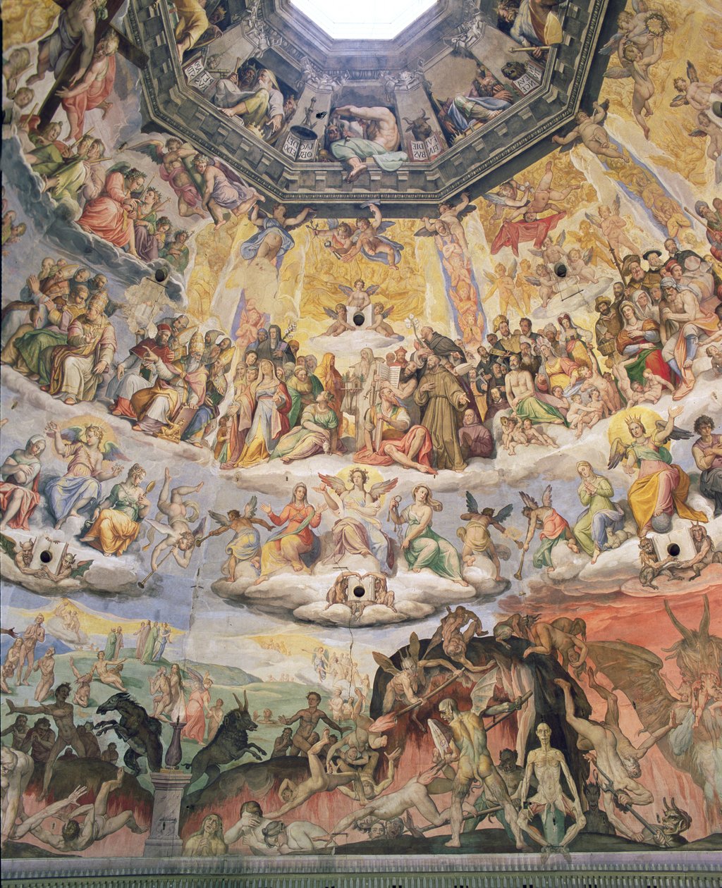 Az utolsó ítélet, részlet a dóm kupolájából, 1572-79 alkotó: Giorgio Vasari