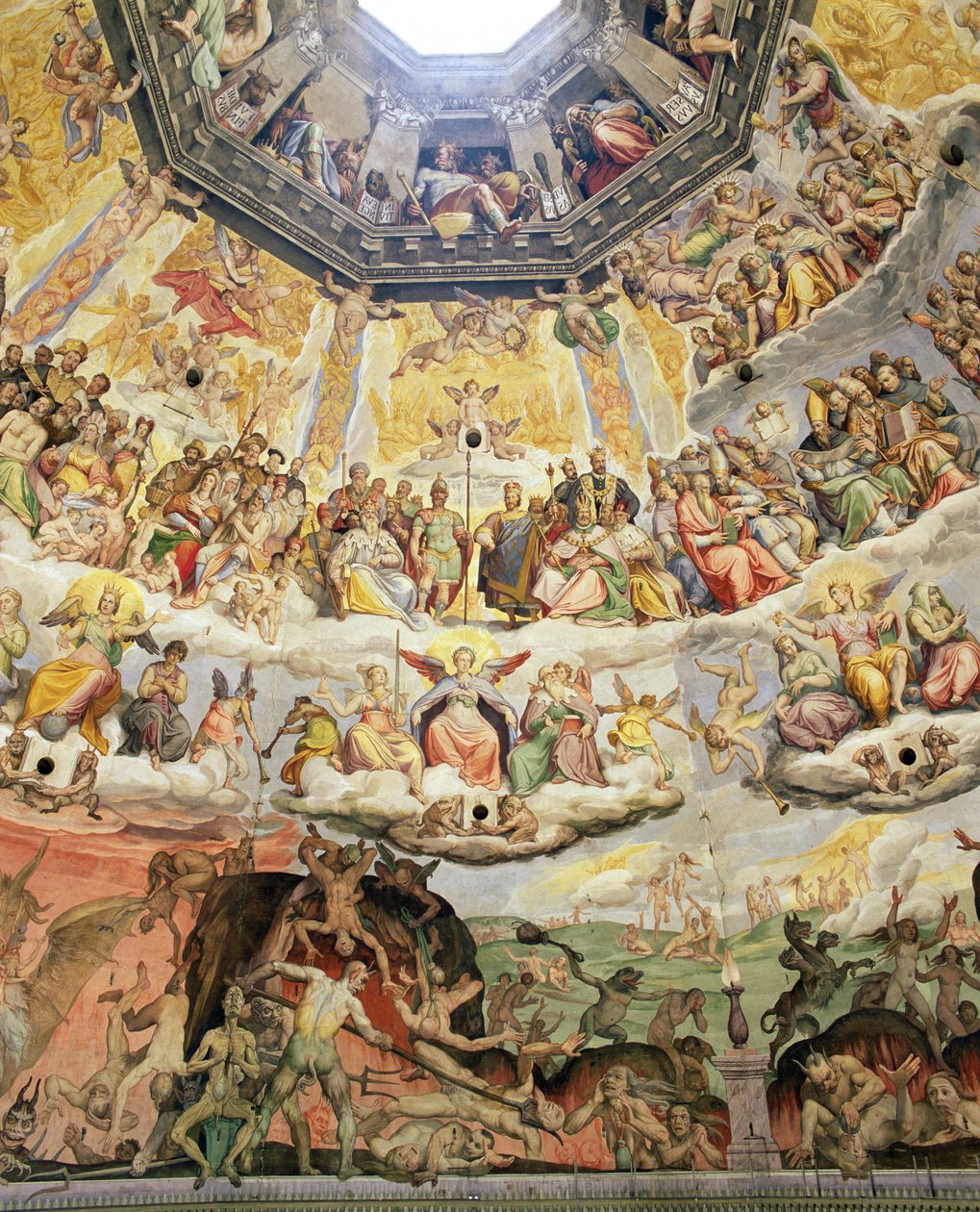 Az utolsó ítélet, részlet a dóm kupolájából, 1572-79 alkotó: Giorgio Vasari