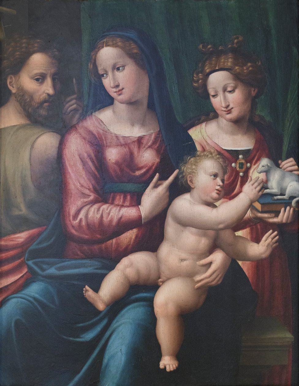 Madonna és gyermeke, Keresztelő Szent János és Szent Ágnes, 1530 körül (tempera, vászon) alkotó: Giorgio Gandini del Grano