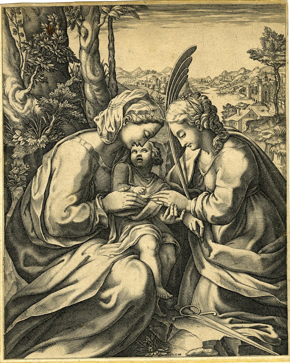 Giorgio Ghisi - Szent Katalin házassága, 1850,0413.130 alkotó: Giorgio Ghisi