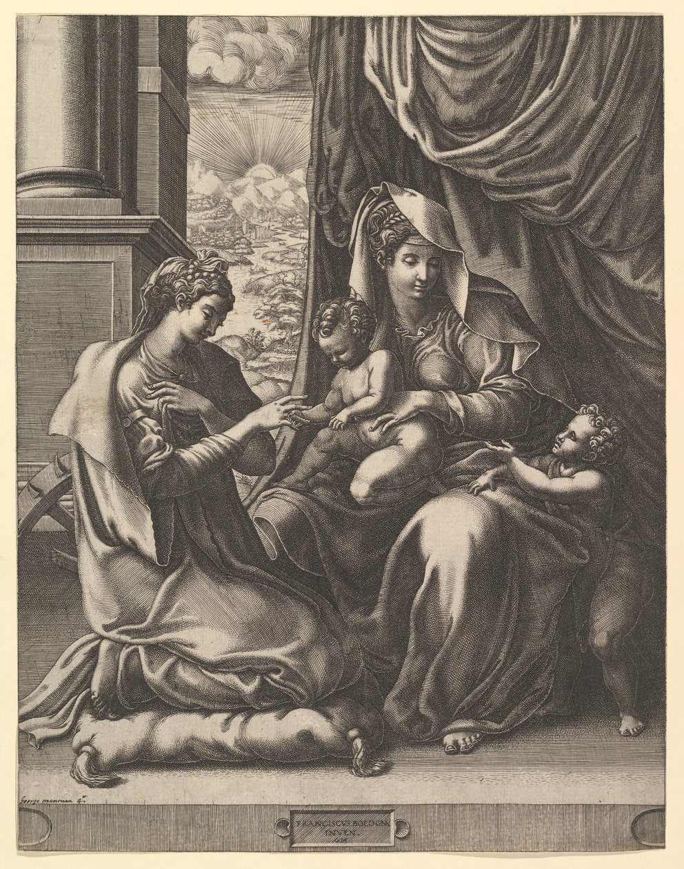 Szent Katalin misztikus házassága, kb. 1555-56. alkotó: Giorgio Ghisi