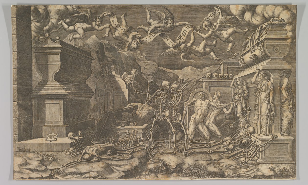 Ezékiel látomása, 1554, újra kiadva 1595-ben. alkotó: Giorgio Ghisi