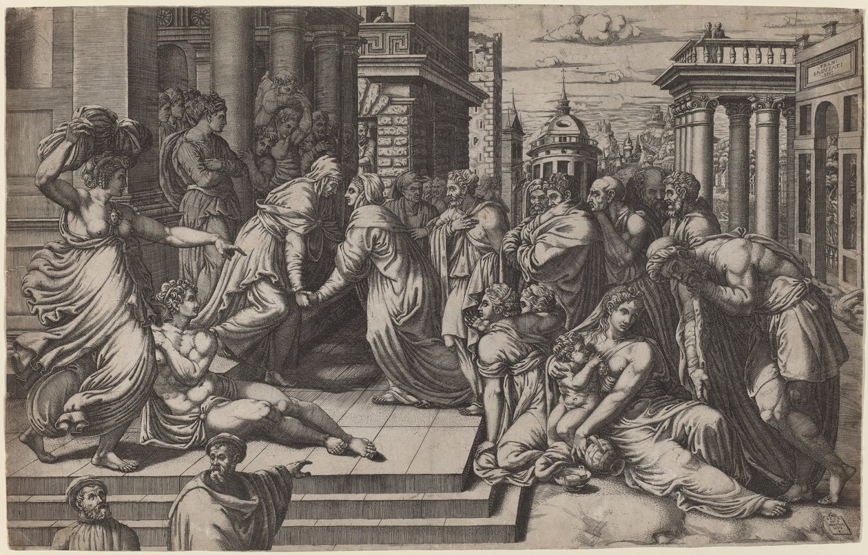 A Látogatás alkotó: Giorgio Ghisi after Francesco Salviati