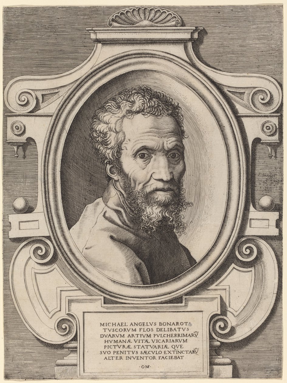 Michelangelo Buonarroti alkotó: Giorgio Ghisi, after Marcello Venusti