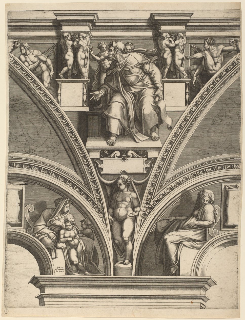 Ezékiel próféta alkotó: Giorgio Ghisi after Michelangelo