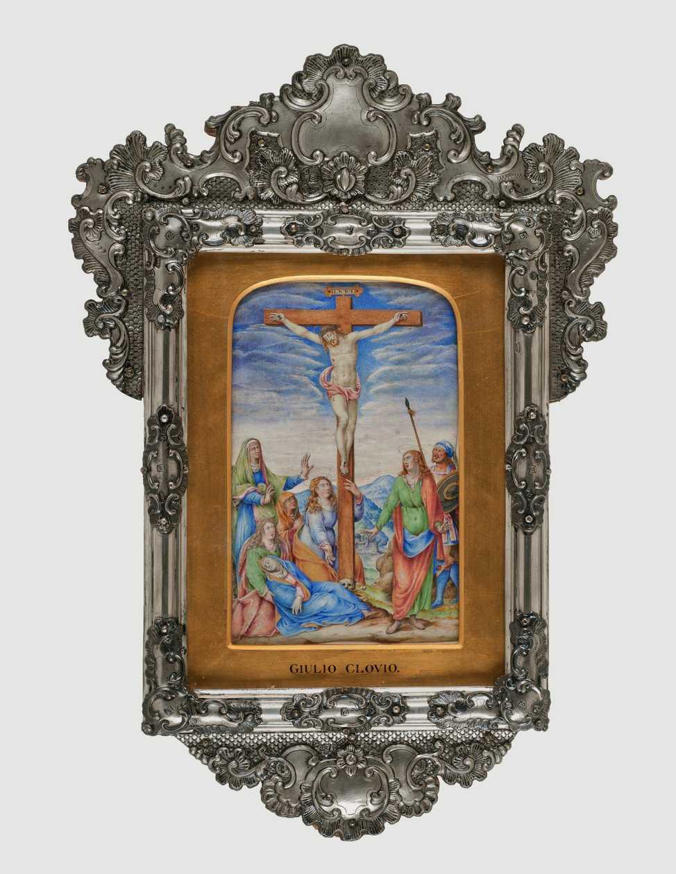 Keresztre feszítés, 1572 körül (tempera pergamenen) alkotó: Giorgio Giulio Clovio
