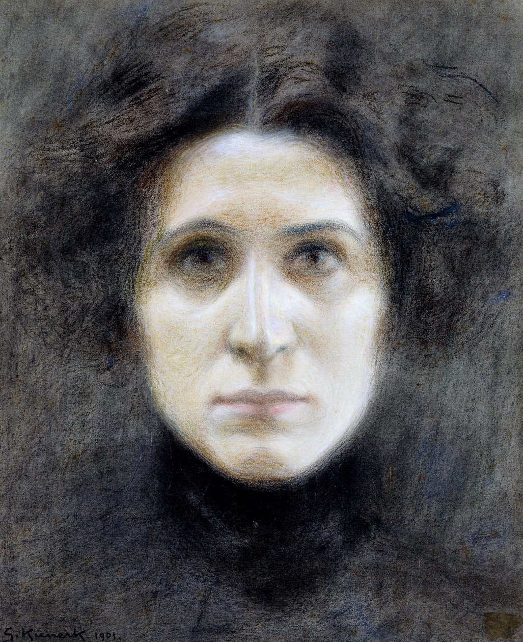 Irma Gramatica portréja, Giorgio Kienerk (1869-1948), kb 1901, pasztell, papír, 29x46 cm alkotó: Giorgio Kienerk