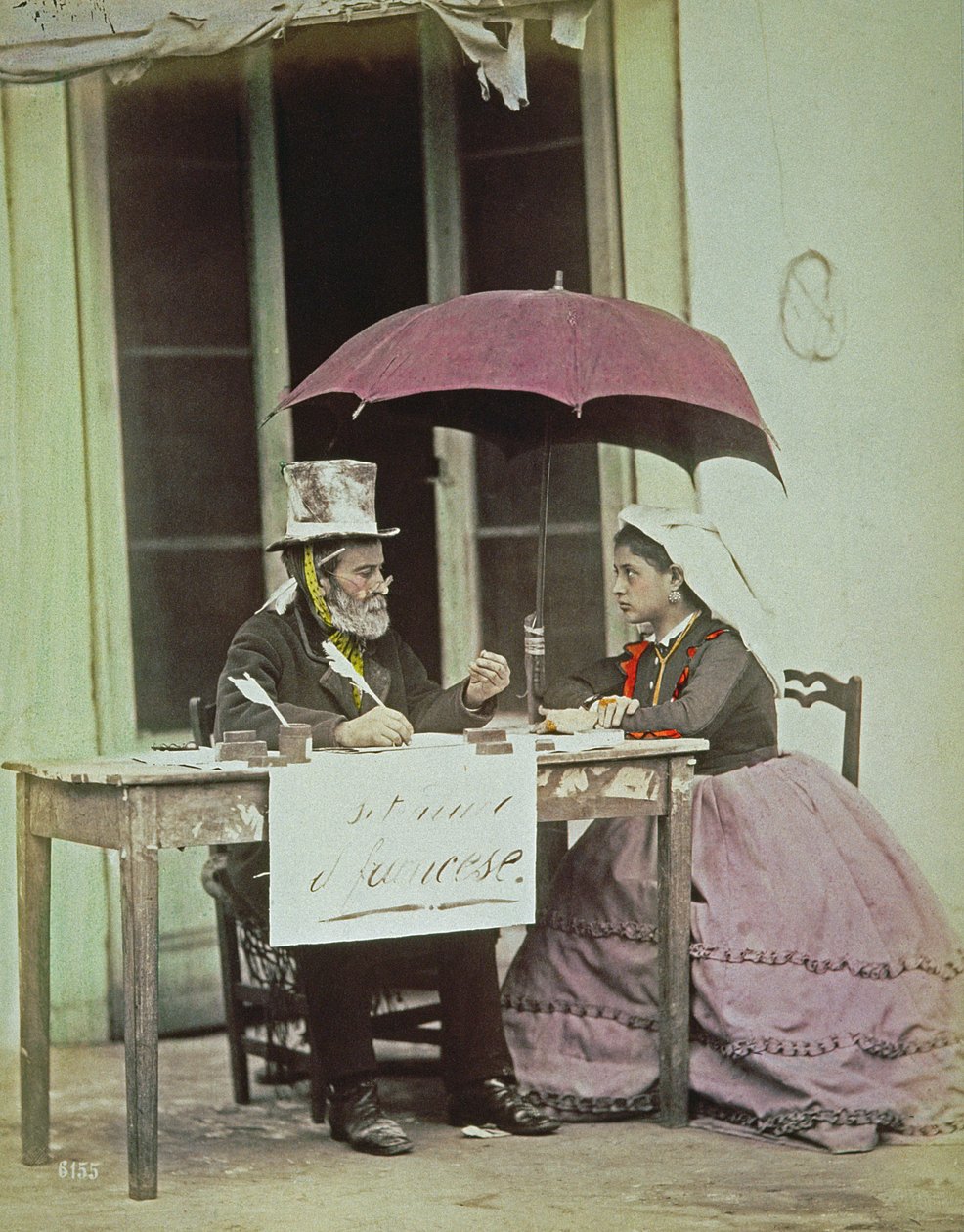 Nyilvános író Nápolyban, 1860-80 körül (albumnyomat) alkotó: Giorgio Sommer