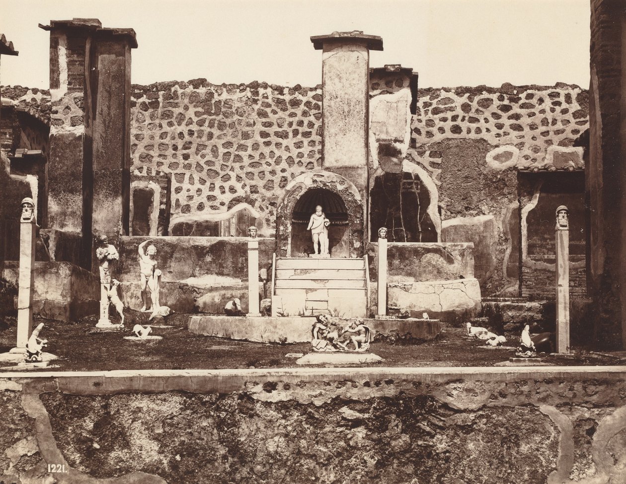 Marcus Lucretius háza, Pompeji, 1870 körül (fotó) alkotó: Giorgio Sommer