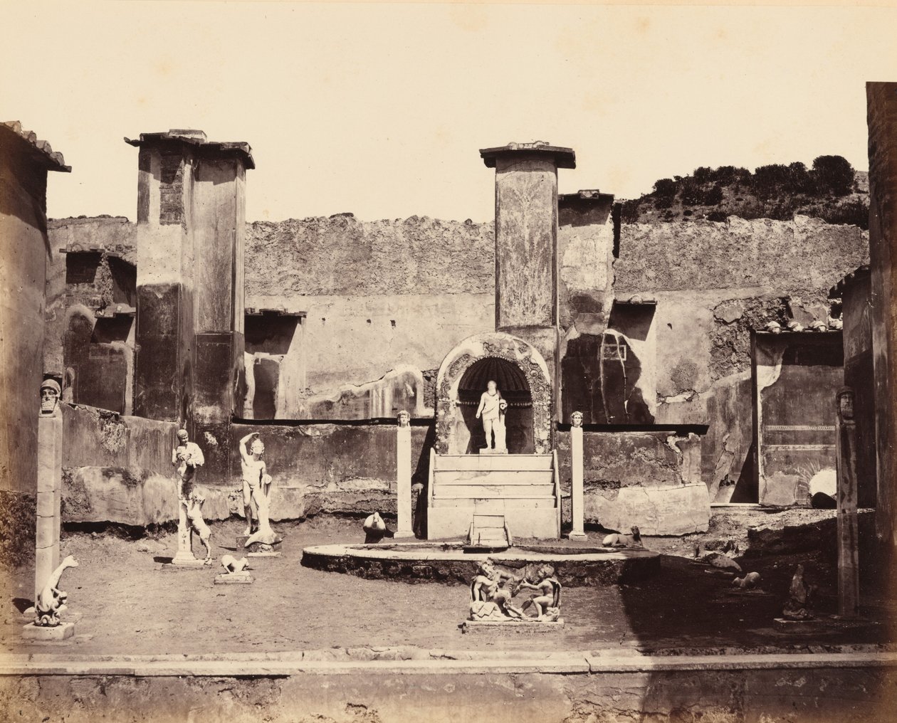 Marcus Lucretius háza, Pompeji, 1870 körül (fotó) alkotó: Giorgio Sommer