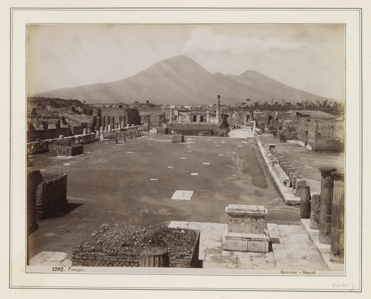 Kilátás a pompeii fórumra alkotó: Giorgio Sommer