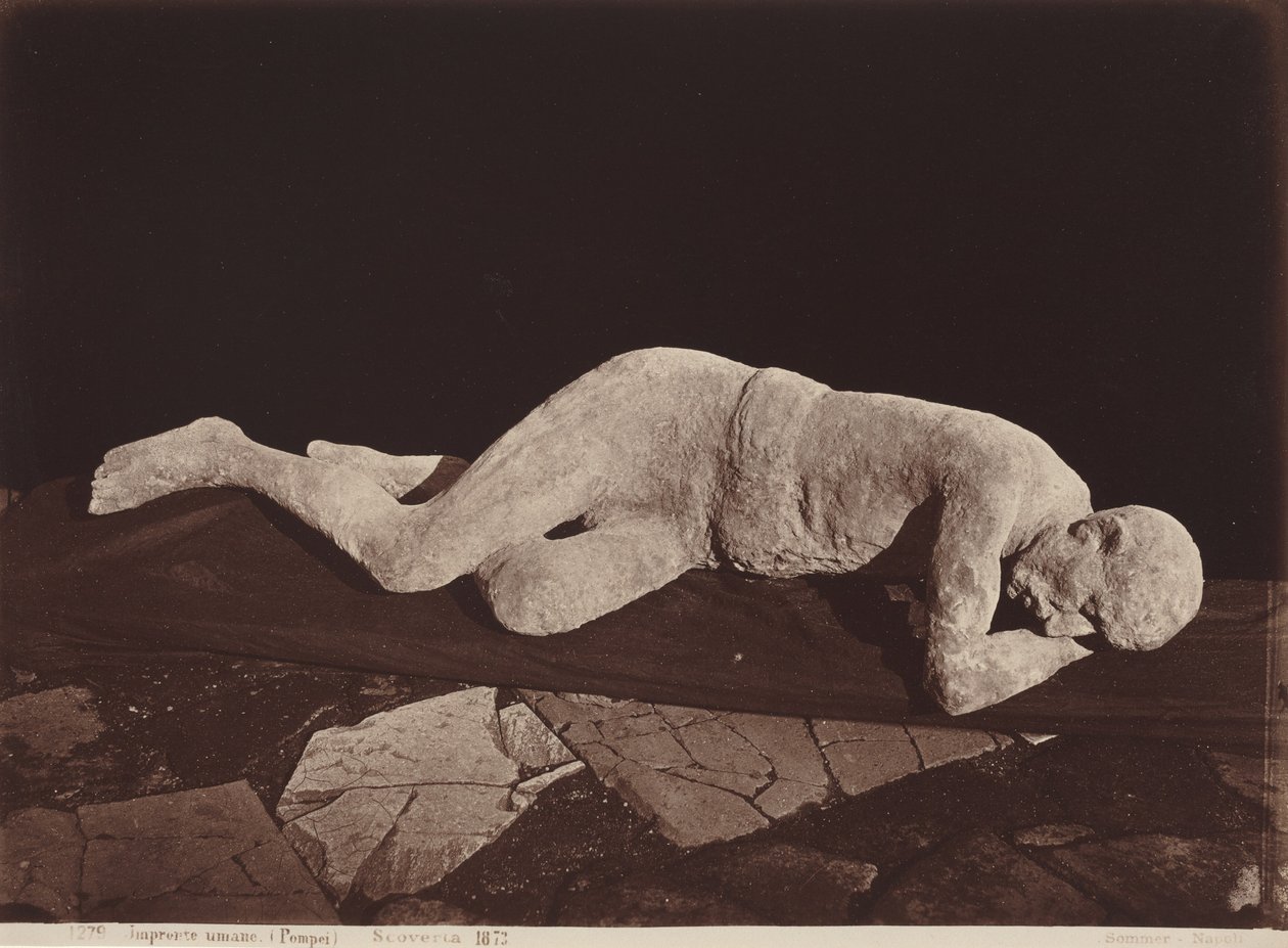 Emberi öntvény, Pompeji,1873 (fotó) alkotó: Giorgio Sommer