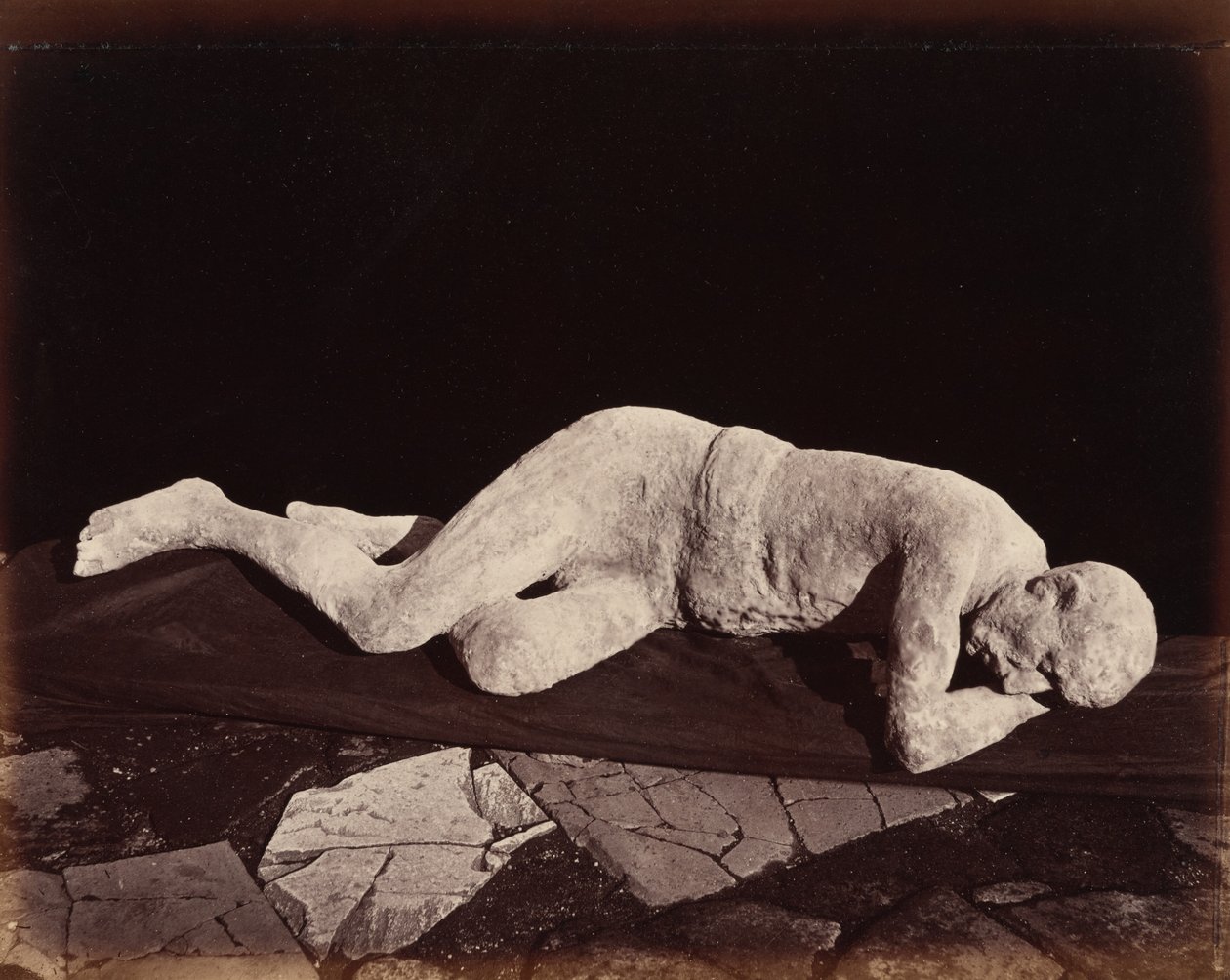 Emberi öntvény, Pompeji,1873 (fotó) alkotó: Giorgio Sommer