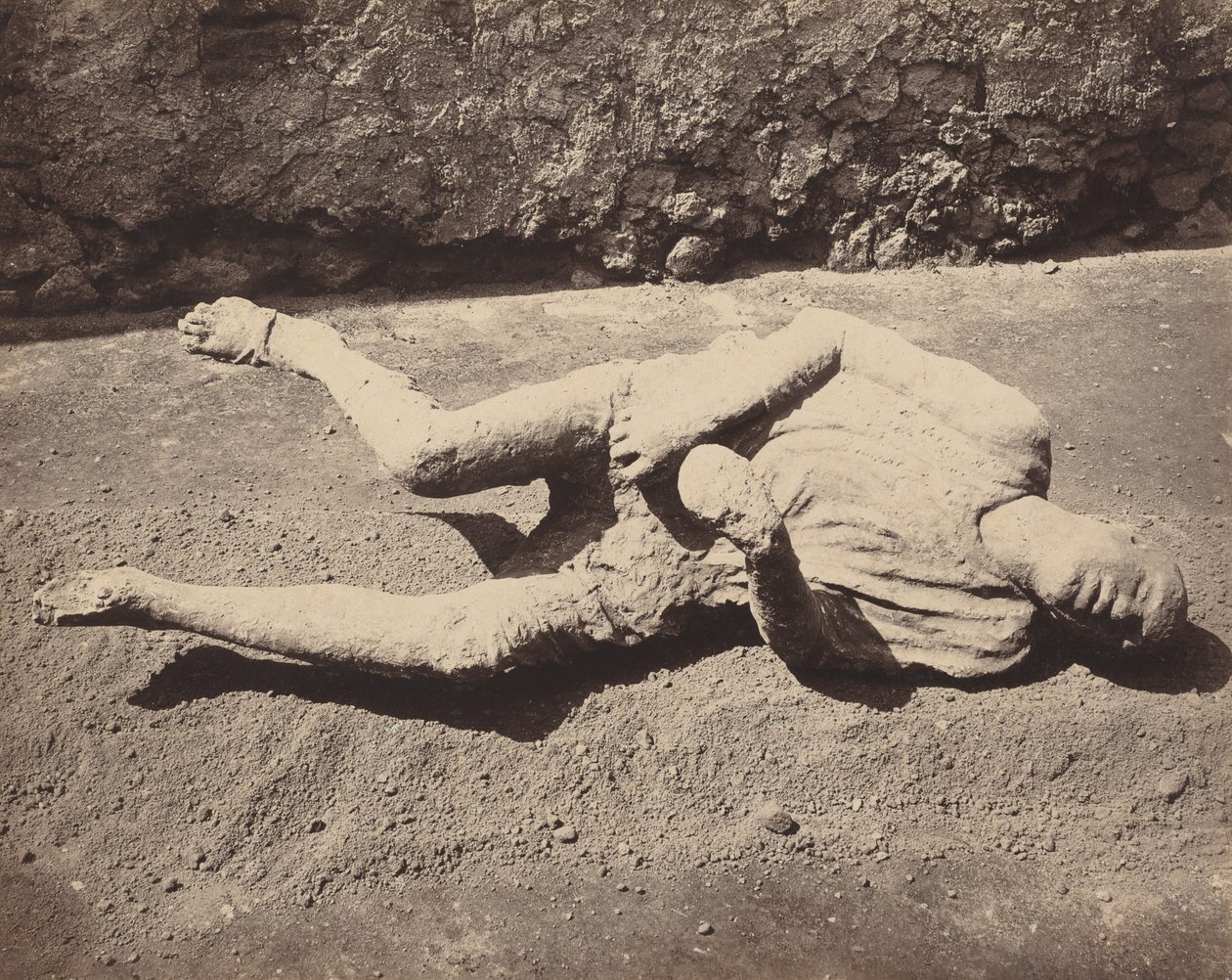 Emberi öntvény, Pompeji,1873 (fotó) alkotó: Giorgio Sommer