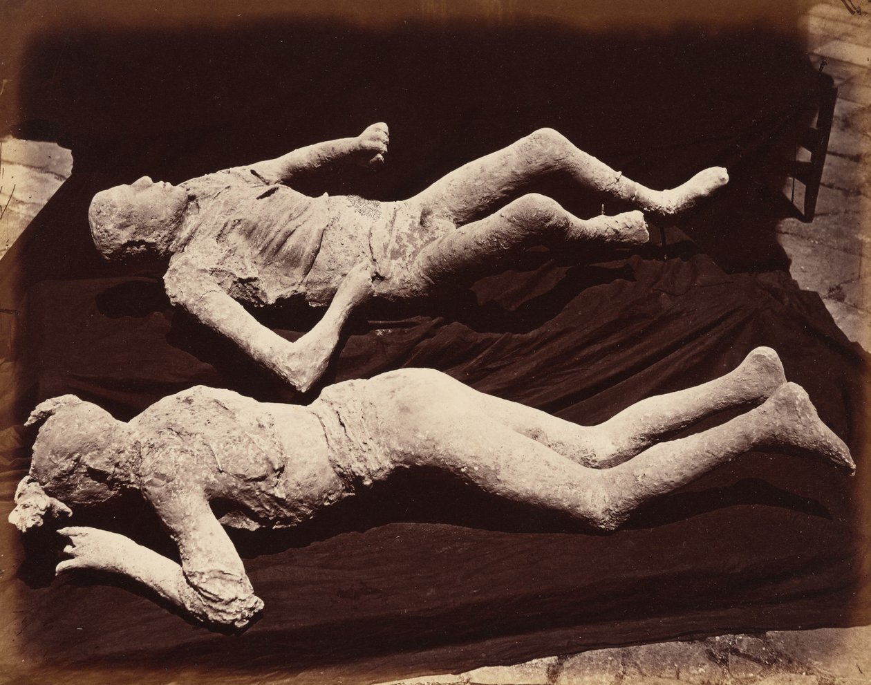 Emberi öntvények, Pompeji, kb. 1870 (fotó) alkotó: Giorgio Sommer