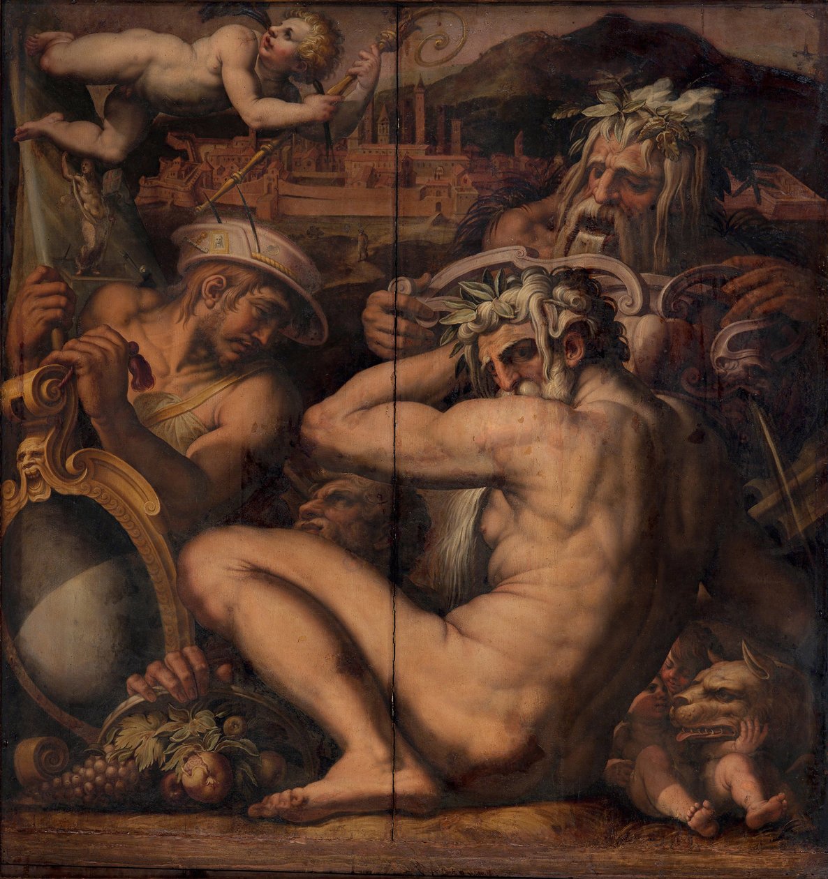 Borgo San Sepolcro és Anghiari allegóriája, 1563-1565 alkotó: Giorgio Vasari