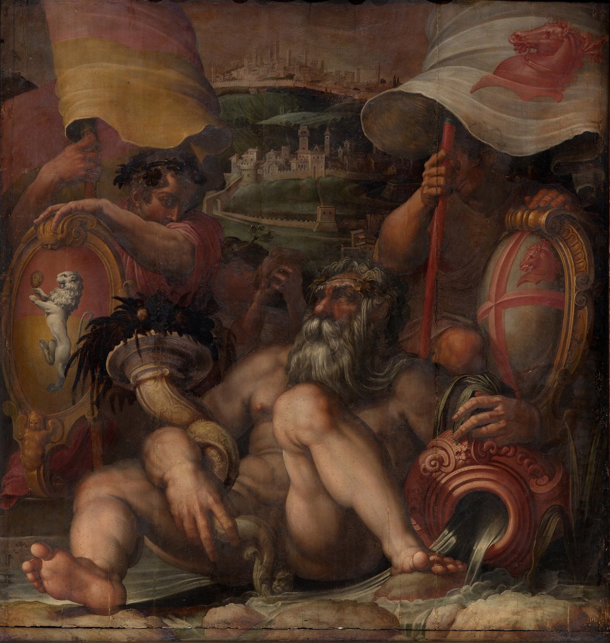 Colle val dElsa és San Gimignano allegóriája, 1563-1565 alkotó: Giorgio Vasari